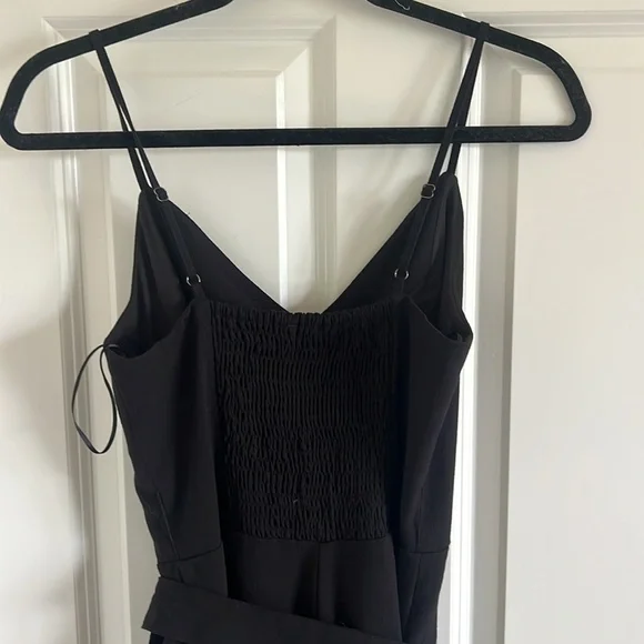 Skies Are Blue Size XS Black Jumpsuit V-Neck Tie Waist - Picture 5 of 7